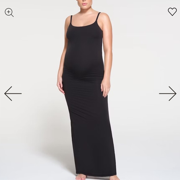 SKIMS Dresses & Skirts - Skims Fits Everybody Maternity Long Dress in Onyx NWT